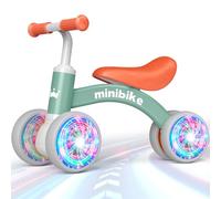 HappyGoLucky Draisienne Bebe 1 2 Ans, Cadeau Enfant 1-2 Ans Draisienne Evolutive avec Quatre Roues éclairées, Mini Bike Jouet Bebe Cadeau Anniversaire Noel