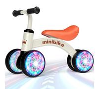 HappyGoLucky Draisienne Bebe 1 2 Ans, Cadeau Enfant 1-2 Ans Draisienne Evolutive avec Quatre Roues éclairées, Mini Bike Jouet Bebe Cadeau Anniversaire Noel