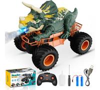 HappyGoLucky RC Voiture Jouet Enfant 4 5 6 7 8 Ans, Voiture Télécommandée Dinosaure Jouet Garcon 3 4 5 6 7 8 Ans Enfant 3-12 Ans Monster Truck - Cadeau de Noël Garcon Fille