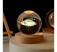HappyHaves Veilleuse apaisante en forme de sphères stellaires 3D avec boule de cristal (Voie lactée)