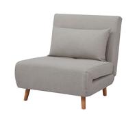 HappyHome Fauteuil chauffeuse convertible (gris clair , largeur 77 cm)