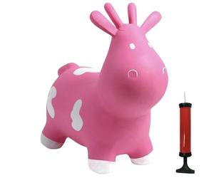 HappyHopperz - HHZ01 - Jouet de Premier Age - Vache - Rose - 12 à 24 mois