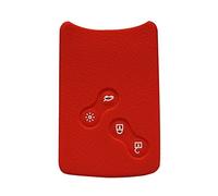 Happyit 4 Boutons Housse de Protection à Clé en Silicone pour Renault Clio Scenic Megane Duster Sandero Captur Twingo (Rouge)