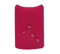 Happyit 4 Boutons Housse de Protection à Clé en Silicone pour Renault Clio Scenic Megane Duster Sandero Captur Twingo koleos Télécommande (Rose Rouge)