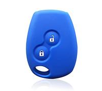 Happyit Cas de Couverture de e Voiture de Silicone pour Renault Kangoo Scenic Megane Sandero Captur Twingo Modus 2 Boutons Clé Intelligente (Bleu foncé)