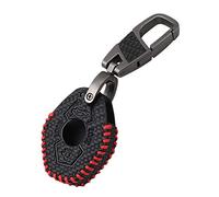 Happyit Cas de Couverture de Clé de Voiture en Cuir de Style de Fibre de Carbone Porte-clés Compatibilité avec bmw X3 X5 Z3 Z4 3 5 7 Séries E38 E39 E46 E83 2 Boutons