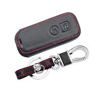 Happyit Cas de Couverture de Clé de Voiture en Cuir Porte-clés pour Honda PCX 150 X-ADV SH125 Scoopy SH300 Forza Super Cub 125 300 2 3 Boutons (3 Boutons)