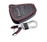 Happyit Cas de Couverture de Clé de Voiture en Cuir Porte-clés pour Jeep Dodge JCUV Compass Grand Cherokee Patriot Pacifica Chrysler 300C