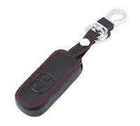 Happyit Cas de Couverture de Clé de Voiture en Cuir Porte-clés pour Mazda 2 3 6 CX-5 CX5 Axela Atenza CX-7 CX-9 MX5 2 Boutons Intelligent Trousseau (Noir)