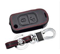 Happyit Cas de Couverture de e Voiture en Cuir Porte-clés pour Mercedes Benz E113 A C E S W168 W202 W203 2 Boutons Télécommande Accessoires