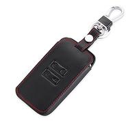 Happyit Cas de Couverture de Clé de Voiture en Cuir Porte-clés pour Renault Kadjar Accessoires de Protection de la Peau à 4 Boutons (rouge)