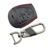 Happyit Cas de Couverture de Clé de Voiture en Cuir Porte-clés pour SAAB 9-3 9-5 93 95 4 Boutons Accessoires de Voiture à Distance