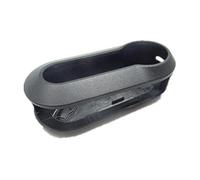 Happyit Cas de Shell de Clé de Voiture en Plastique pour Fiat 500 Panda Punto Bravo 3 Boutons Flip Accessoires de Contrôle à Distance (Noir)