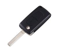 Happyit Coque de Clé de Voiture en Plastique pour Peugeot 207 307 308/ 407 607 807 pour Citroen C2 C3 C4 C5 C6 Pliage par Retournement (2 Boutons (CE0523, Lame VA2))