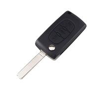 Happyit Coque de Clé de Voiture en Plastique pour Peugeot 207 307 308/ 407 607 807 pour Citroen C2 C3 C4 C5 C6 Pliage par Retournement (3 Boutons A (CE0523, Lame VA2))