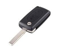 Happyit Coque de Clé de Voiture en Plastique pour Peugeot 207 307 308/ 407 607 807 pour Citroen C2 C3 C4 C5 C6 Pliage par Retournement (2 Boutons (CE0536, Lame HU83))