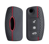 Happyit Coque de clé de voiture en silicone compatible avec Ford Focus 2 MK2 Fiesta Mondeo Galaxy Falcon Territory Ecosport 3 boutons