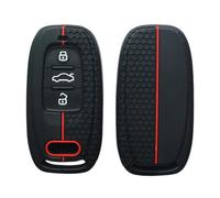 Happyit Coque de Protection de clé en Silicone pour Audi Q5 A4 A4L A5 A6 A7 A8 RS4 RS5 S4 S5 Quattro Q3 Q7 3 Buttons