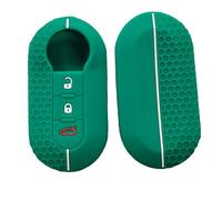 Happyit Coque de Protection de clé en Silicone pour Fiat 500 Panda Punto Bravo Doblo Peugeot Boxer Citroen Relay Fiat Ducato Lancia Musa 3 Buttons (Vert)
