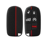 Happyit Coque de Protection de clé en Silicone pour Jeep Renegade Compass Grand Cherokee for Chrysler 300C Wrangler Dodge 5 Boutons