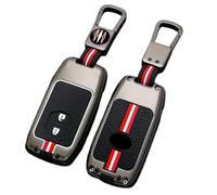 Happyit Coque de Protection pour clé de Voiture Compatible avec Toyota Land Cruiser LC200 Prado 150 Camry Prius Crown 2/3/4 Boutons (Mat+Boucle carrée+2B)