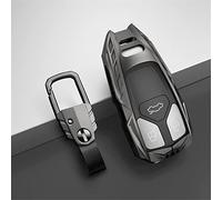 Happyit Coque en alliage de zinc + TPU + cuir pour clé de voiture Audi A1 A3 A4 A5 A6 A7 A8 Q2L Q3 Q5 Q7 S3 S4 TTS 2021 A4L Q5L 3 boutons (couleur mate) A