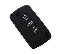 Happyit Couverture de Cas de Clé de Voiture en Silicone pour Peugeot 107 207 307 407 308 607 Citroen C1 C2 C3 C4 C5 C6 C8 3 Boutons (Noir)