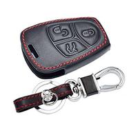Happyit Couverture de Cas de Clé Intelligente de Voiture en Cuir pour Mercedes Benz B C E ML S CLK CL 3 Boutons Télécommande