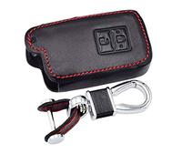 Happyit Cuir Cas de Clé de Voiture Couverture Porte-clés pour Toyota Auris Camry RAV4 Avalon Yaris Verso 2012-2019 2 Boutons