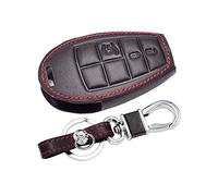 Happyit Cuir Cas de Couverture de Clé de Voiture pour Jeep Dodge Challenger Charger Magnum Journey Ram Commander Grand Cherokee Chrysler 300