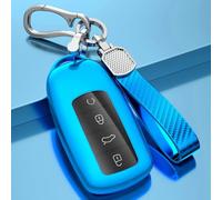 Happyit Étui de clé de Voiture en TPU Tendance pour Chery Tiggo 8 Pro Tiggo 8plus New 5 Plus 7pro 7plus Max Omoda 5 C5 Protecteur de Coque (Bleu + Cordon)