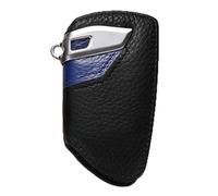 Happyit Housse de Protection à clé en Cuir Véritable Compatibilité avec BMW F10 F20 F30 Nouveau 1 2 3 4 5 6 7 Série X3 X4 320I 116I 118I 328I 530I Accessoires de Télécommande (Blade Blue)
