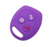Happyit Housse de Protection à Télécommande à Clé de Voiture en Silicone pour Ford Mondeo Fiesta Focus C-Max KA Galaxy 3 Boutons Clé (Violet)