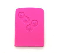 Happyit Housse de Protection pour Voiture Silicone pour Renault Clio Scenic Megane Duster Sandero Captur Twingo koleos 4 Boutons Télécommande (Rose Rouge)