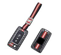 Happyit Housse pour clés de Voiture en Alliage de Zinc et de Fibre de Carbone Peugeot 308 207 307 3008 5008 Fob for Citroen C2 C3 C4 C8 2/3 Boutons (Corde+2B)