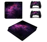 Happyit PS4 Slim Skin Sticker Autocollant Protecteur de Peau de décalque de Vinyle pour Sony PlayStation 4 Slim Console + 2 Peaux de contrôleur (C) (C3)