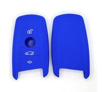 Happyit Silicone Remote Key Shell Case Cover pour BMW 1 3 5 7 Series X1 X3 X4 X5 F10 F15 F16 F20 F30 F18 F25 M3 M4 E34 3/4 Buttons (Bleu+4B)