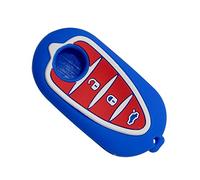 Happyit Silicone Voiture Intelligente Cas de Couverture de Clé pour Alfa Myth 159 GTO Mythe Giulietta Romeo 4C GTA-m38 3 Boutons de Télécommande (Bleu)
