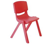 Happykidz Chaise Enfant Papillon, Moderne, Empilable, Résistant aux UV, Difficilement Inflammable, Forme Papillon, Couleurs Vives, Rouge, Plastique, Salle à Manger, Extérieur