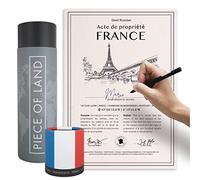 happylandgifts® Véritable parcelle de terre - FRANCE | Cadeau unique pour la famille, fiancée, petit ami, les amoureux | Certificat de propriété foncière personnalisé | Cadeaux français | Paris