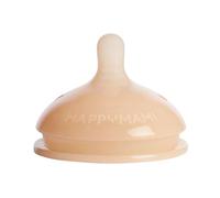 HappyMami - Tétines Personnalisables, Adaptables à la Forme du Sein, Tétines de Biberon en Silicone de Grade alimentaire, sans Bisphénol A, Double Système Anti-Colique, Souple (Pack 1 Tétines) (1)