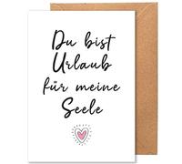 Happymotive Cartes d'amitié et de dicton - Cartes postales avec dictons pour meilleure amie, homme du cœur et collègues - Cadeau d'amitié, décoration de bureau, anniversaire (vacances âme, DIN A5)