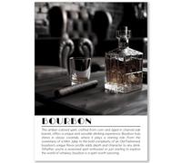 Happymotive Poster de cocktail DIN A2, A3 et A4 - Tableaux muraux avec définitions de recettes - Décoration murale élégante pour cuisine, bar et salon - Impression de qualité supérieure sur papier de