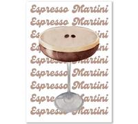 Happymotive Poster Espresso Martini - Poster de cocktail avec recette et ingrédients - Décoration murale moderne pour bar, cuisine et salon - Impression de qualité supérieure sur papier de 300 g - DIN
