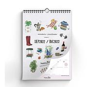 Happymots Calendrier 2022/2023 | 16 mois de SEP2022 à DIC2023 | Calendrier planificateur mural grand | Format A3 | Votre mois d'un coup d'œil. Planifier et organiser sont la base du succès.