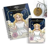 HappyMots - Pack Boîte cadeau Horoscope | Carnet A5 + carnet A6 + porte-clés Vous êtes spécial | Signe du zodiaque : LIBRA | Cadeau original pour surprendre