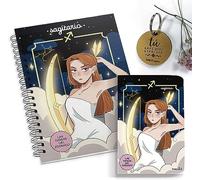HappyMots - Pack Boîte cadeau Horoscope | Carnet A5 + Carnet A6 + Porte-clés Vous êtes spécial | Signe du zodiaque : SAGITTAIRE | Cadeau original pour surprendre