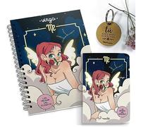 HappyMots - Pack Boîte cadeau Horoscope | Carnet A5 + carnet A6 + porte-clés Vous êtes spécial | Signe du zodiaque : VIRGO | Cadeau original pour surprendre