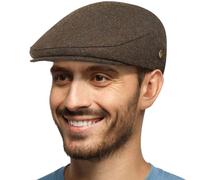 HAPPYPOP 60% Wool Homme Béret Chapeau Gatsby Plate Casquettes Gavroche pour Automne et Hiver Vintage