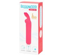 Happyrabbit - mini vibromasseur bullet lapin rechargeable - silicone rose